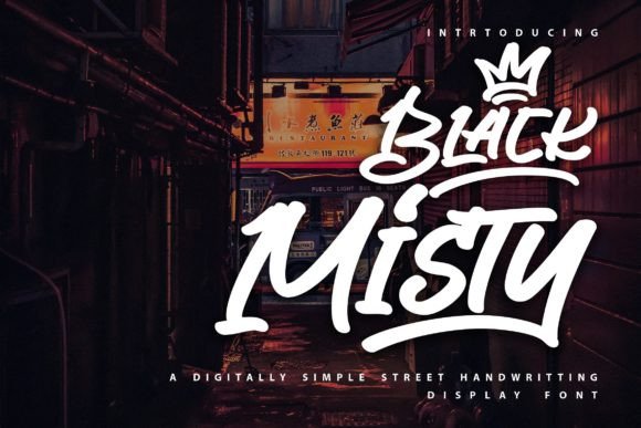 Black Misty Font for Handmade Labels and Elegant Display Fonts