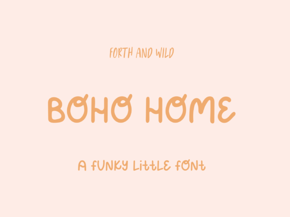 Boho Home: A Handwritten UPPERCASE Display Font for Digital Branding