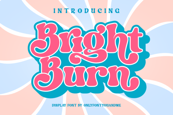 Bright Burn Display Font for Handmade Creators
