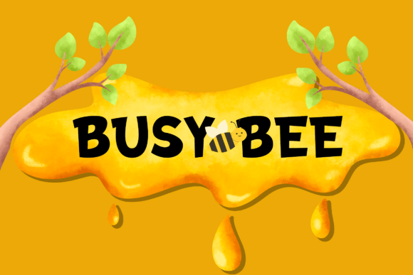 Busy Bee Kids Font for Handmade Labels & Printables