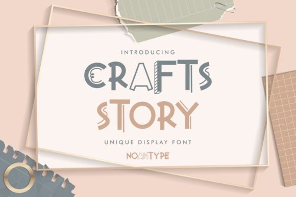 Crafts Story Font: Bold All-Caps Display Typeface for Editorial Impact