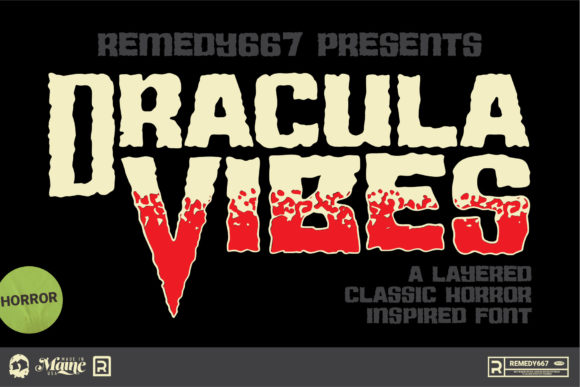 Dracula Vibes: A Gothic Display Font for Horror-Themed Campaigns
