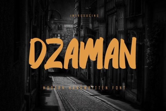 Dzaman Display Font for Handmade & Wedding Design