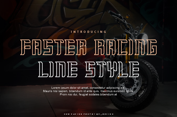 Faster Racing Line Display Font for Bold Handmade Branding