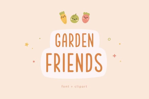 Garden Friends Display Font for Playful Editorial Design