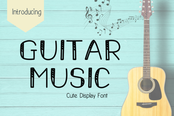 Guitar Music Font for Small Business Branding