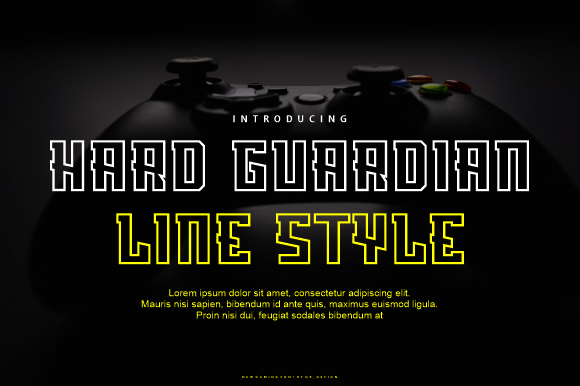 Hard Guardian Line: A Bold Display Font for Modern Branding