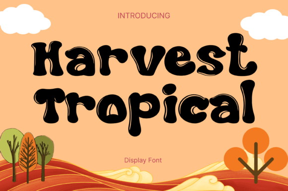 Harvest Tropical Font: A Bubbly Display Typeface for Joyful Editorial Design