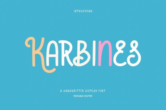 Karbines: A Modern Handwritten Display Font for Editorial Design