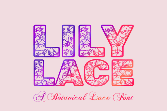 Lily Lace Font: Elegant Botanical Display Typeface for Digital Design
