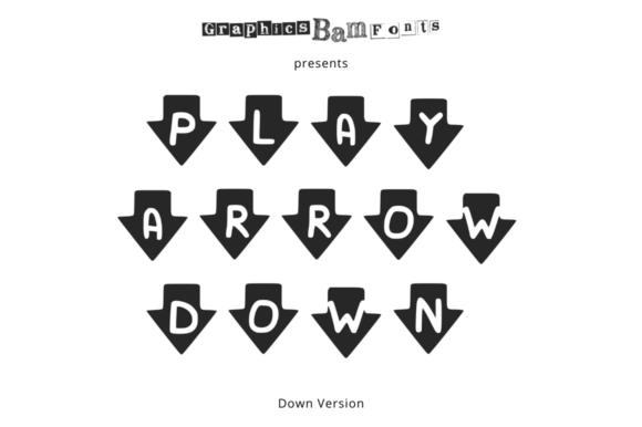 Play Arrow Down Font for Modern Display Typography