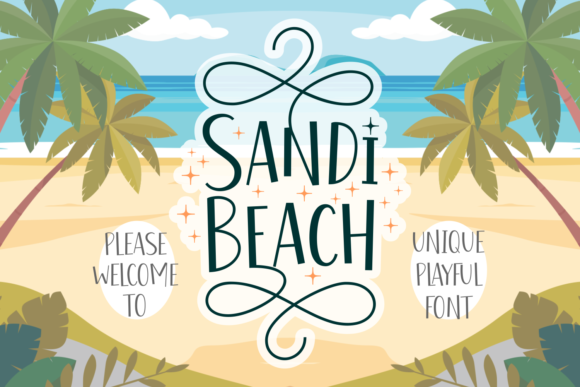 Sandi Beach Font: Playful Sans Serif for Handmade Labels & Cards