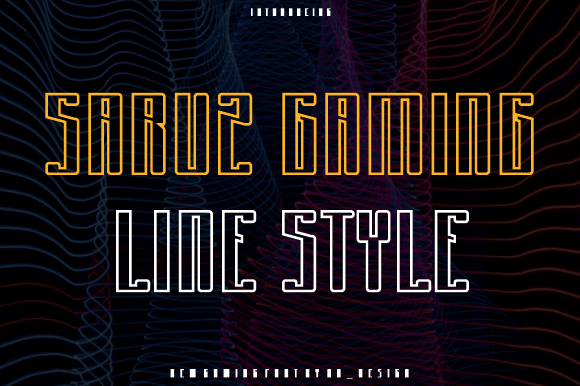 Saruz Gaming Line Display Font for Bold Digital Branding