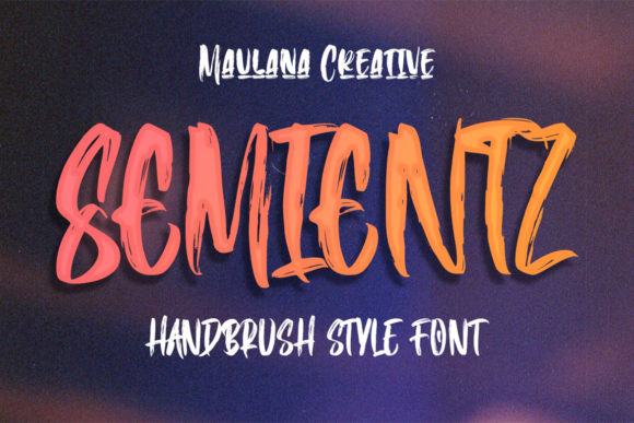 Semientz: A Brushed Display Font for Editorial Calm
