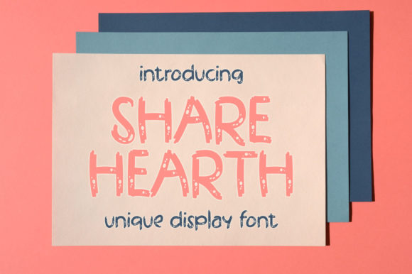 Share Hearth Font: Fresh, Elegant Display Fonts for Joyful Branding