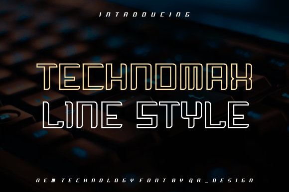 Technomax Line: A Bold Display Font for Modern Digital Branding