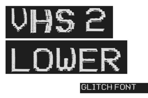 VHS 2 Lower: Glitched Display Font for Bold Craft Projects
