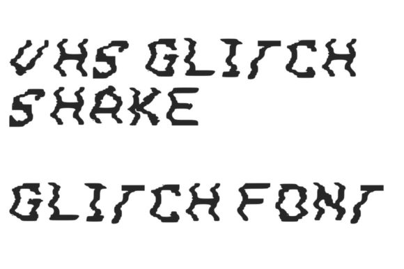 VHS Glitch 3 Shake Display Font for Retro-Craft Projects