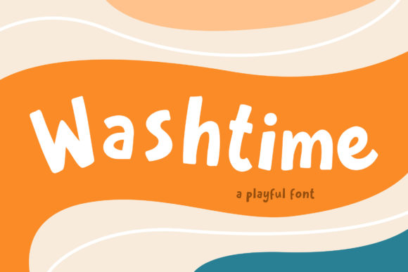 Washtime Display Font for Modern Digital Branding